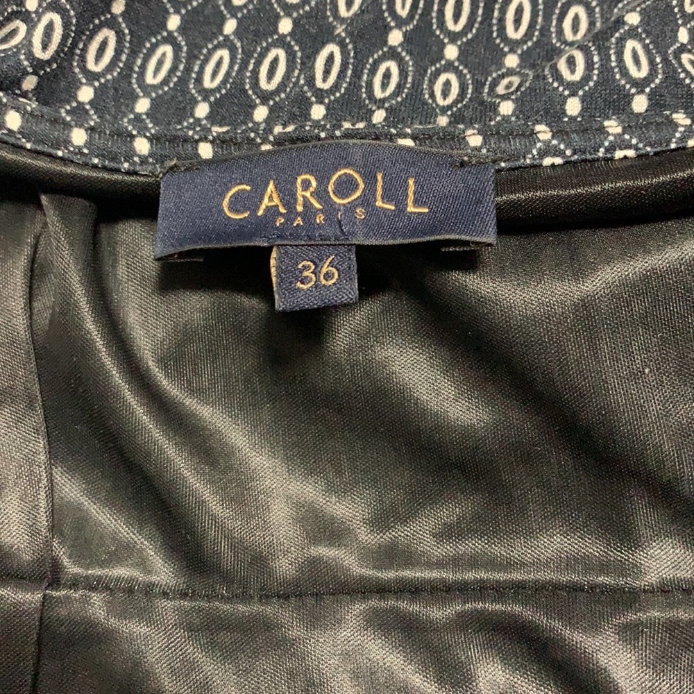 Caroll Paris Geometric Long-Sleeve V-Neck Winter Dress - Picture 11 of 11